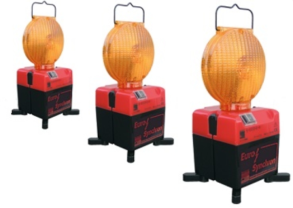 Euro-Synchro LED, Mobile Lauflichtanlage/Akku für Transporthalter - horizont